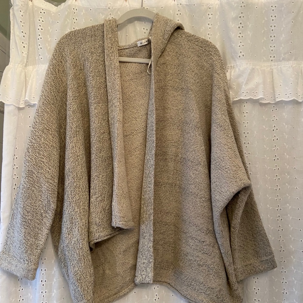 hooded cardigan